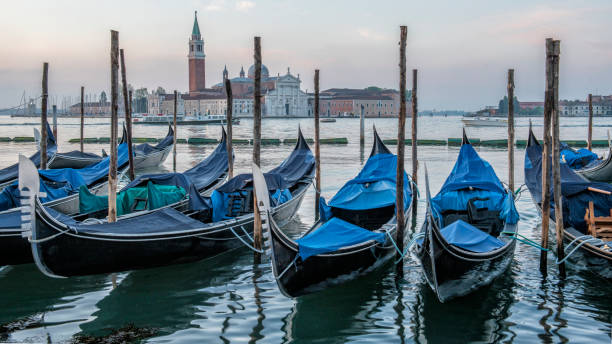 istock Venice, Italy. Gondolas in front of San Giorgio 1147029921