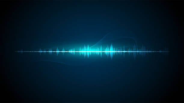 line soundwave abstract background line soundwave abstract background with voice music technology poor signal stock illustrations
