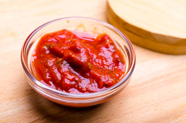 istock glass sauceboat with ketchup 1147036077