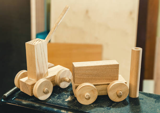 istock Children's wooden designer from blocks of a different form 1147036111
