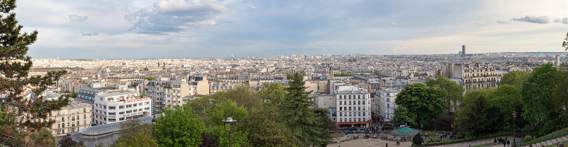 cityscape of paris, france, seen from montmartre