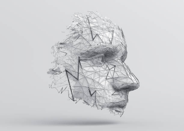 istock Abstract 3D Render of Polygonal Human Face 1147039718