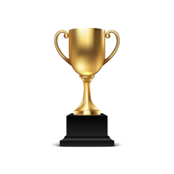 istock Realistic Vector 3d Blank Golden Champion Cup Icon Closeup Isolated on White Background. Design Template of Championship Trophy. Sport Tournament Award, Gold Winner Cup and Victory Concept 1147039876
