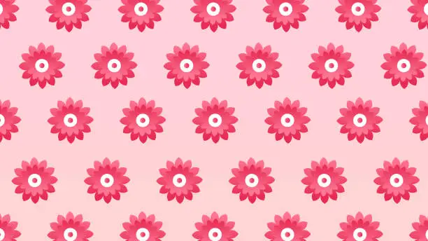 Vector illustration of Seamless flower pattern