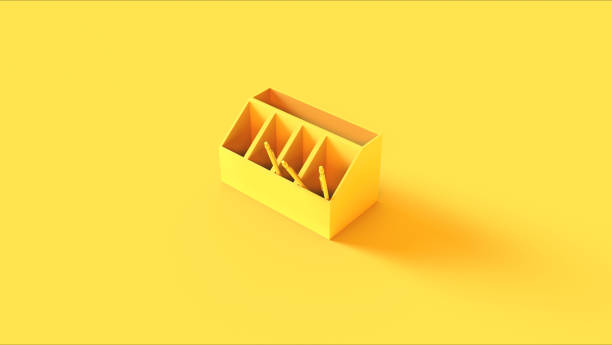 istock Yellow Desk Tidy with Technical Pencils 1147043662