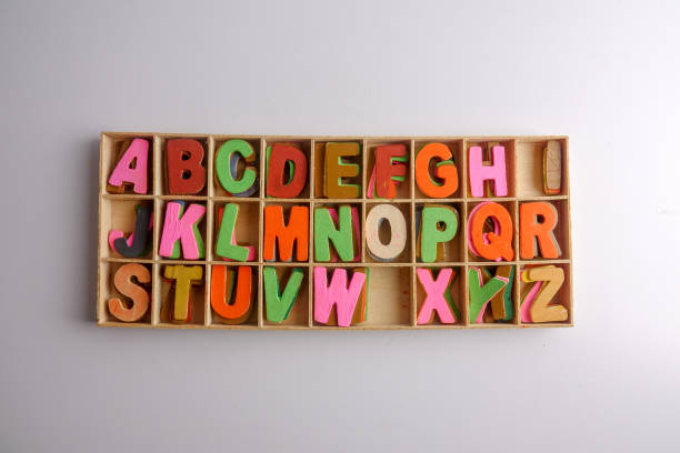 istock Directly Above View Of Alphabets Against White Background 1147048729
