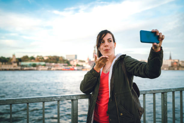 istock Selfies at Elbe riverbank 1147050933