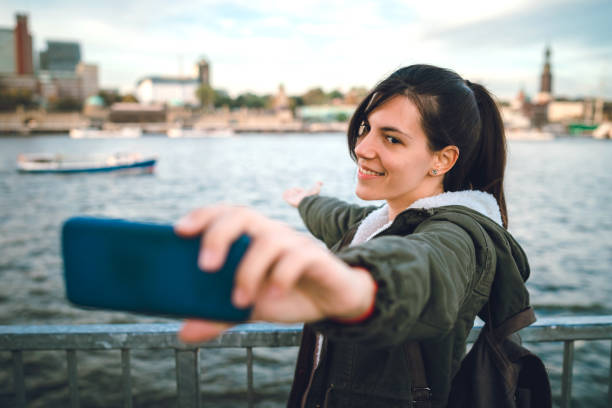 istock Selfies at Elbe riverbank 1147051016