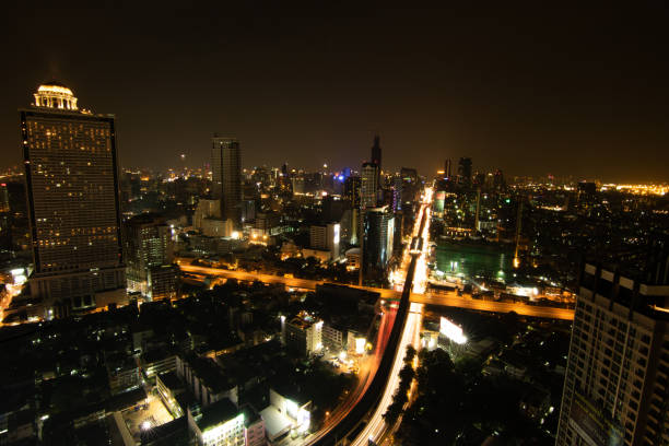 istock Beautiful downtown night light at Pataya Thailand. 1147056543
