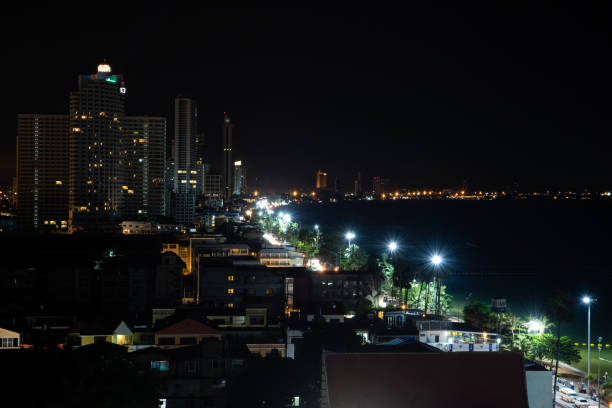 istock Beautiful downtown night light at Pataya Thailand. 1147056545