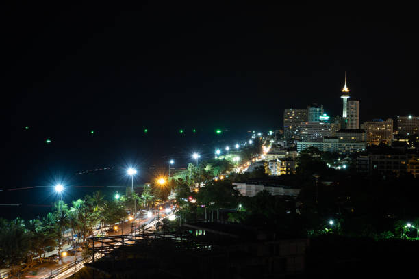 istock Beautiful downtown night light at Pataya Thailand. 1147056547
