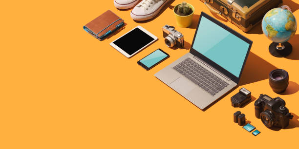 Booking vacations online and packing