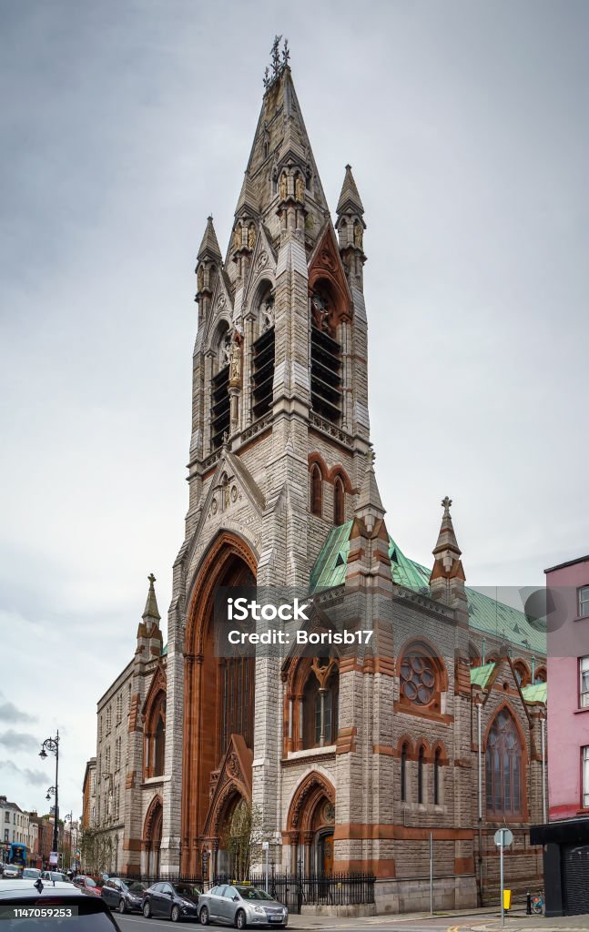 John's Lane Church, Dublin, Ireland Church of St. Augustine and St. John, commonly known as John's Lane Church, is a large Roman Catholic Church in Dublin, Ireland Architecture Stock Photo