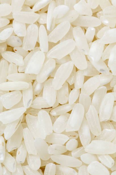 istock White rice background and texture. Rice grain. View from above. Close-up 1147062089