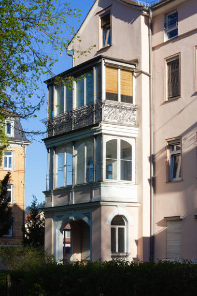 istock historical city facades with windows balcony doors in south german april 1147069476