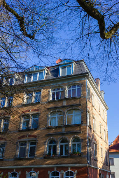 istock historical city facades with windows balcony doors in south german april 1147069728