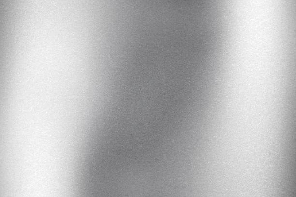istock Shiny brushed silver metal sheet, abstract texture background 1147077026
