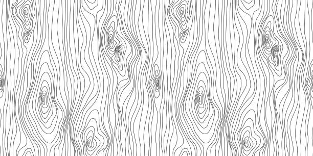 hölzerne seamless textur. holzkorn muster. abstrakte fasern strukturieren hintergrund, vektordarstellung - pattern wood backgrounds repetition stock-grafiken, -clipart, -cartoons und -symbole