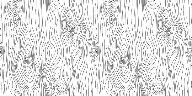 drewniana bezszwowa tekstura. wzór ziarna drewna. abstrakcyjne włókna struktury tła, ilustracja wektorowa - pattern wood backgrounds repetition stock illustrations