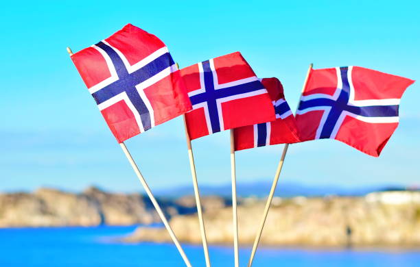 istock Four flags of Norway 1147079339