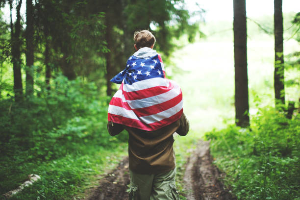 istock Father with son celebrating Independence day 1147082204