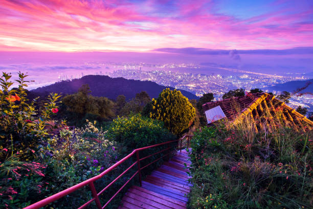 istock George Town City view from Penang Hill during dawn 1147083371