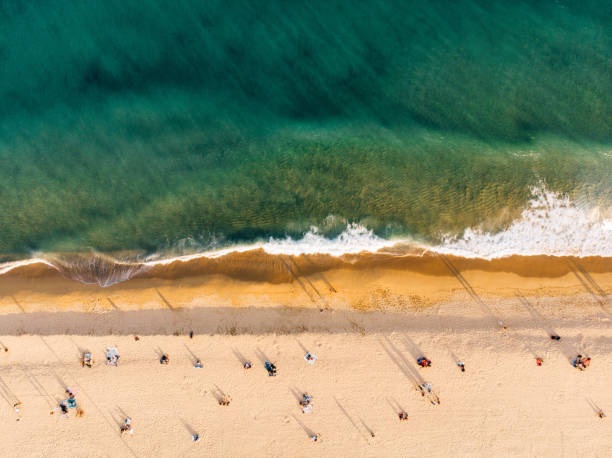 istock Aerial view of Barceloneta beach 1147094913