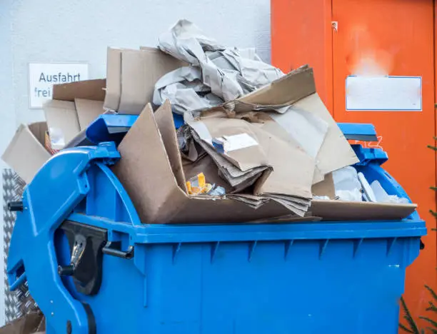 Photo of full Paper Container in Germany