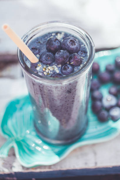 Blueberry Smoothie stock photo