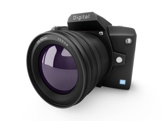 istock 3D Rendering Digital Photo Camera isolated on white background 1147108659