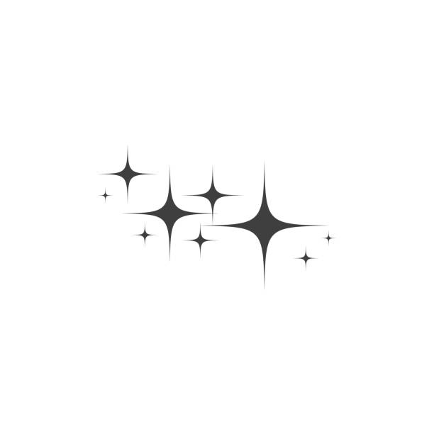 Falling star. Cloud of stars isolated on white background. Vector illustration vector art illustration