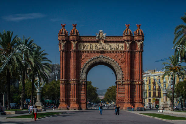 istock Arc de triomphe or arch of triumph in Barcelona 1147113181
