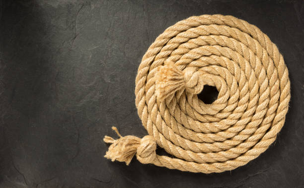 ship rope on aged wood