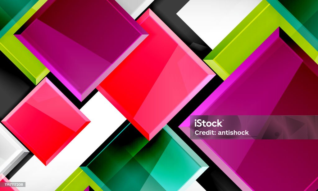 Rectangle Colorful Block Colorful Square And Rectangle Blocks Background Stock Illustration ...