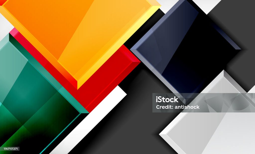 Rectangle Colorful Block Colorful Square And Rectangle Blocks Background Stock Illustration ...