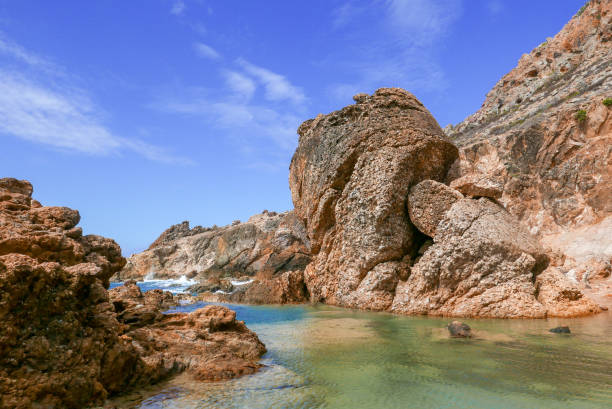 istock Tidal pools with rocky coastline 1147117425