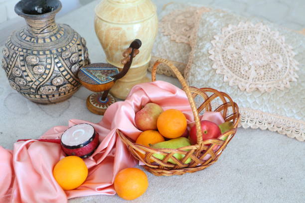 istock Oriental still life with jugs 1147120439