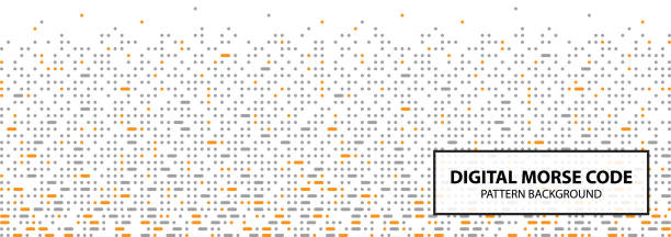 Digital Morse Code Pattern. Design and Inspiration from Morse code, Geometric drawing, suitable for digital company or product. You can use as texture, wallpaper or adapt to other artworks. morse illustrations stock illustrations
