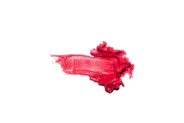 istock Eye shadow or bronzer red smudge isolated on white background. 1147121739