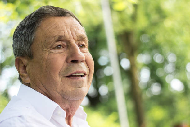 istock Portrait of a smiling senior man in Nature 1147123770