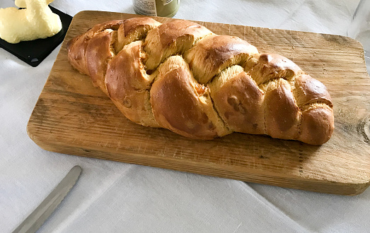 Braid bread served to eat for the Easter lunch lu