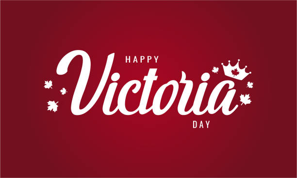 karta victoria day - canada canadian culture leaf maple stock illustrations