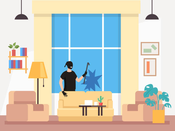 House Getting Rob Vector 1,200+ Burglar House Stock Illustrations, Royalty-Free Vector Graphics ...