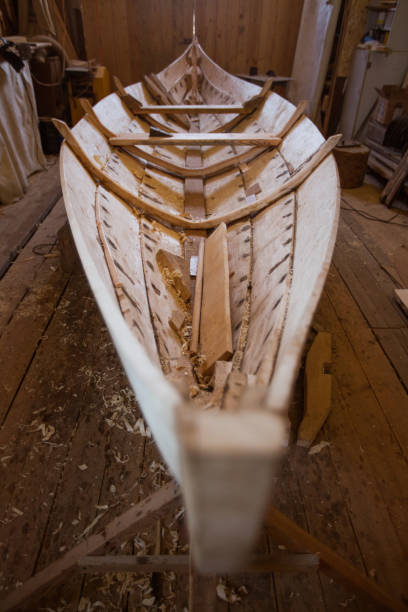 istock Wooden boat in the barn 1147134966