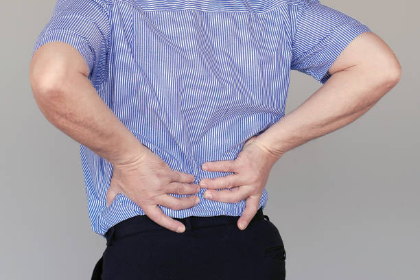 istock Elderly man, pain at lower back. 1147137536