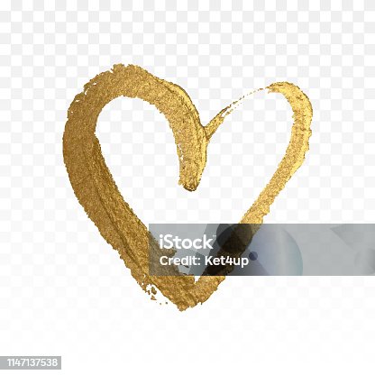 istock Gold glitter heart 1147137538