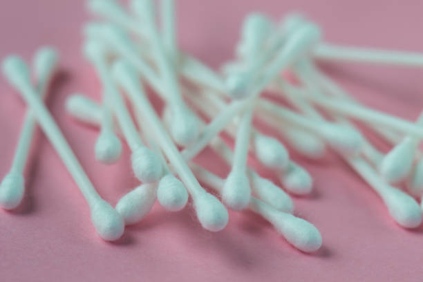istock Ear sticks on a pink background. 1147139365