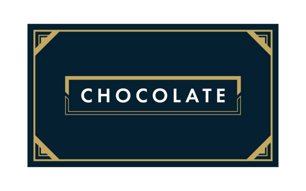 illustrations, cliparts, dessins animés et icônes de modèle de carte de visite et de marque art déco - coin chocolate food chocolate coin