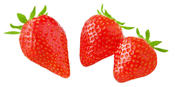 istock Fresh strawberries isolated against white background 1147141952