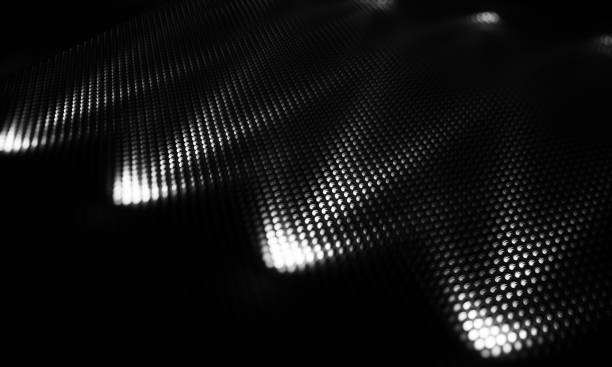 istock Spot photometric lights. Metal textured surface 1147154767